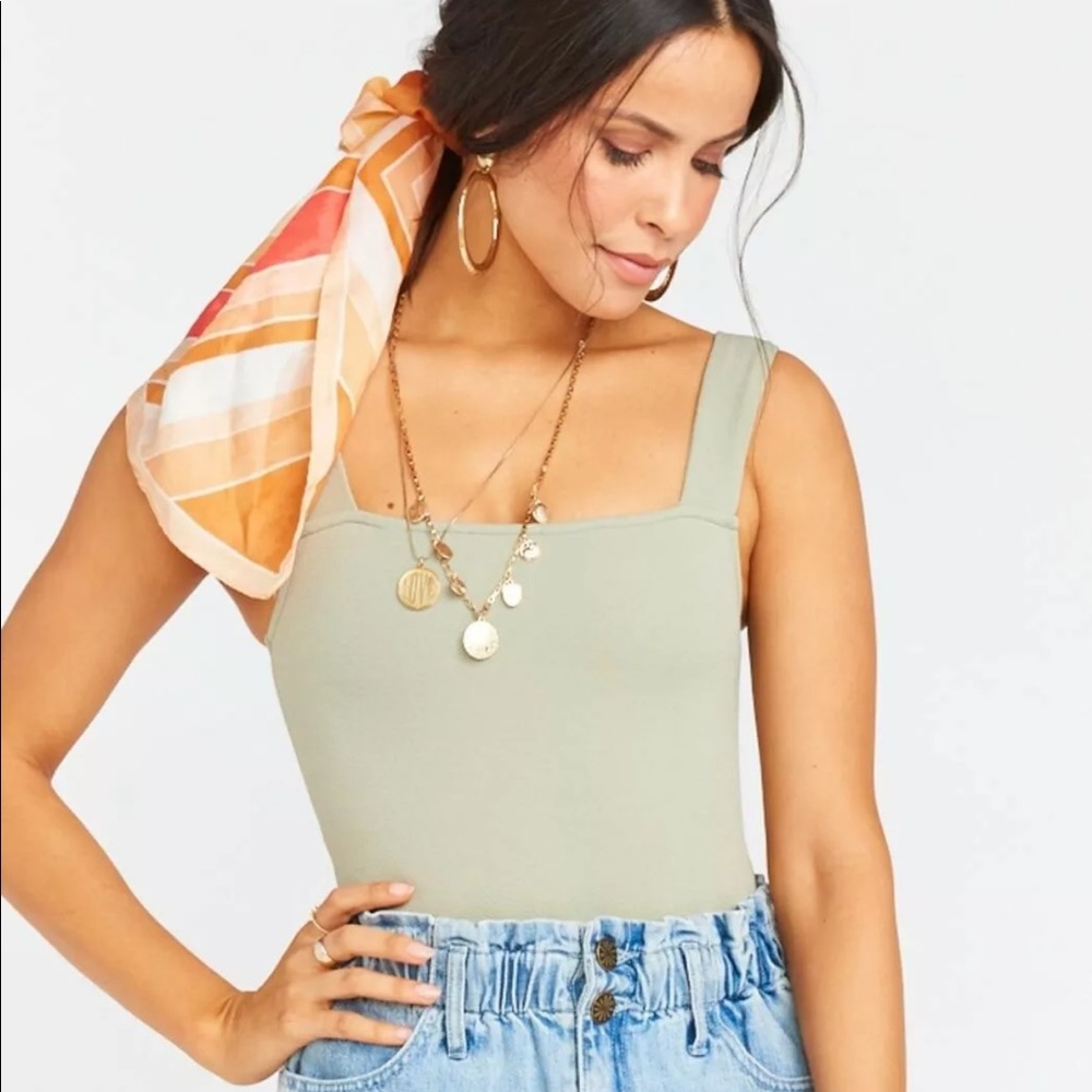 Show Me Your Mumu• Rory Bodysuit Sage Stretch / Small